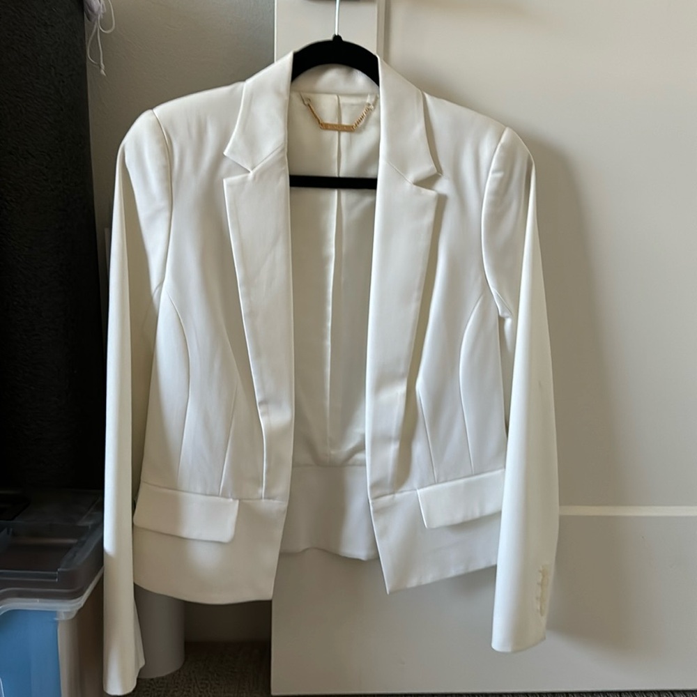 White Trina Turk jacket lined